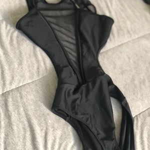 Black Mesh Swimsuit